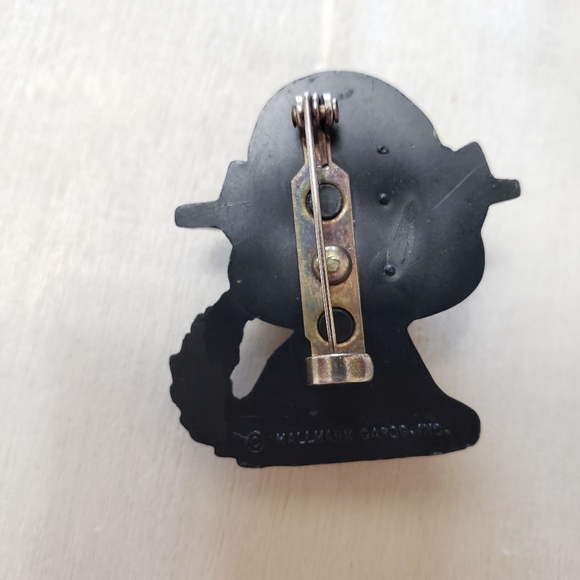 Hallmark Card Inc. Vintage Halloween Black Witch Kitten Cat Figural Pin - Picture 5 of 6